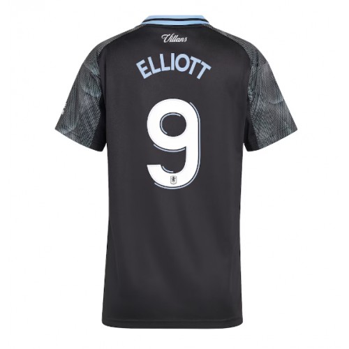 Stroje piłkarskie Aston Villa Harvey Elliott #9 Koszulka Wyjazdowej dla damskie 2025-26 Krótki Rękaw